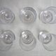 Set of 6 vintage cut crystal aperitif glasses