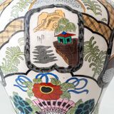 Chinese porcelain table lamp hand-painted by Petrus Regout, circa 1880, new lampshade.