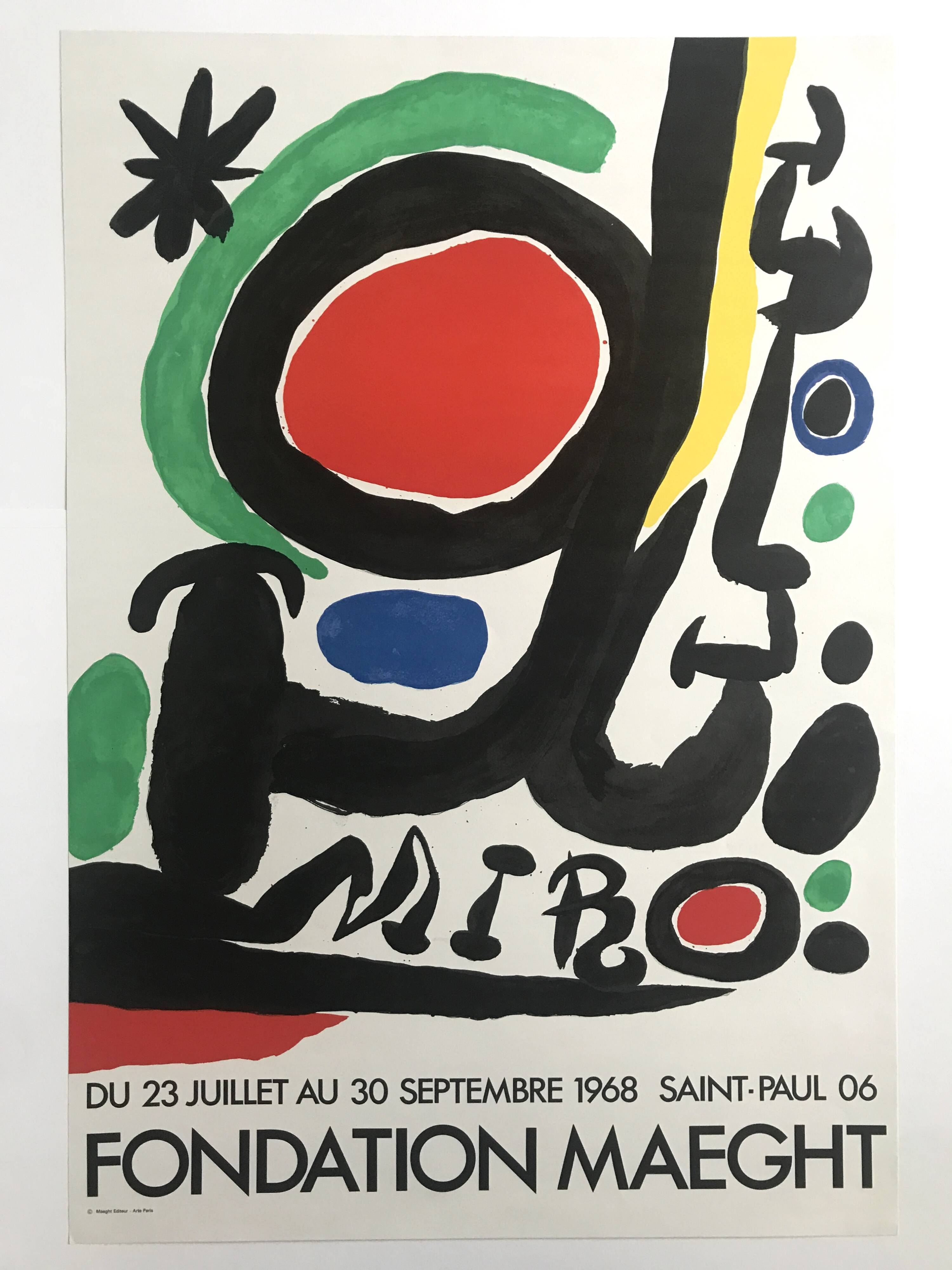 Joan MIRO: Original lithograph poster Fondation Maeght, 1968