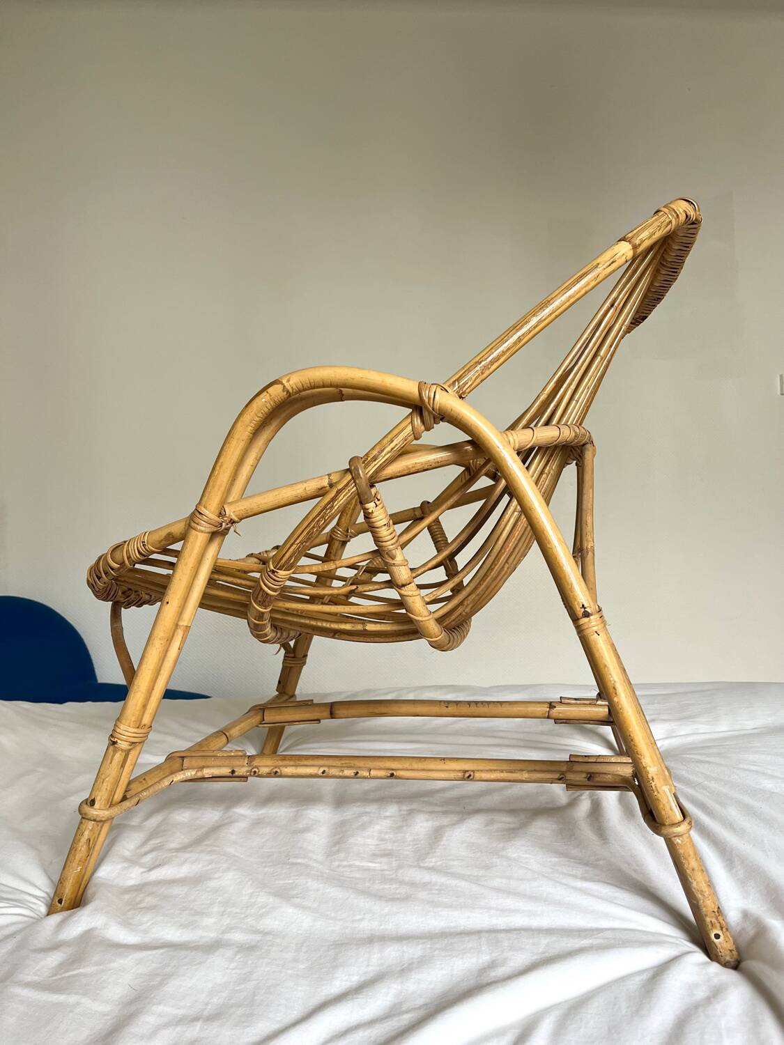 Vintage rattan armchair