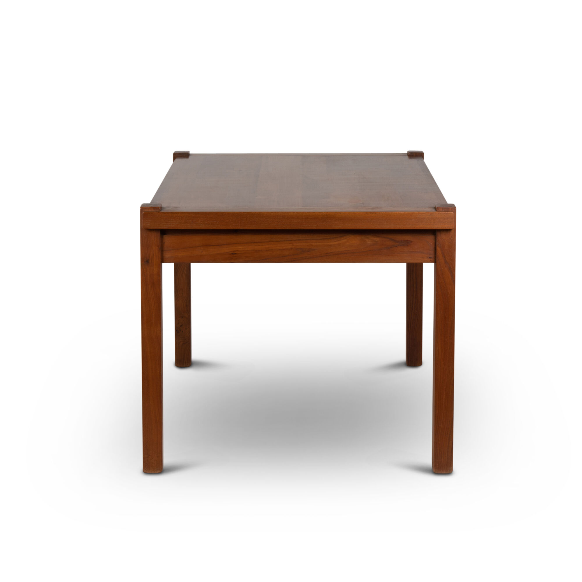 Blond solid elm table, seltz house, 1960s