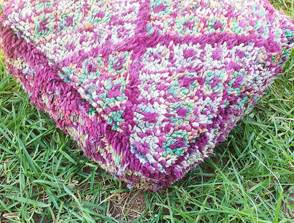 Moroccan carpet pouf