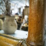 Bamboo-style wooden mirror