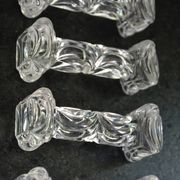 8 cutlery holders made of cut glass