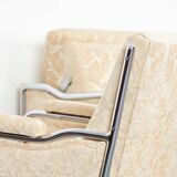 Milieu du siècle. Lit convertible et fauteuils de style Bauhaus par József Peresztegi, Hongrie des années 1950