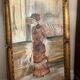 Large Framed Watercolor - An Elegant Woman - Signed 1900s