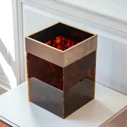 Vintage style basket Christian Dior Home, tortoiseshell acrylic