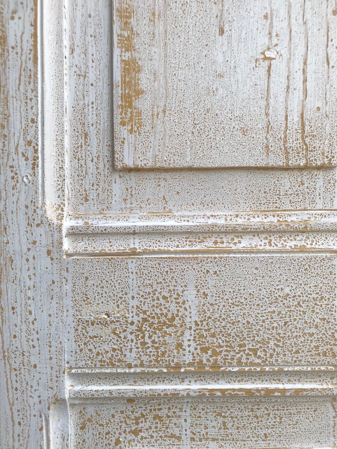 Antique wardrobe in patinated pine