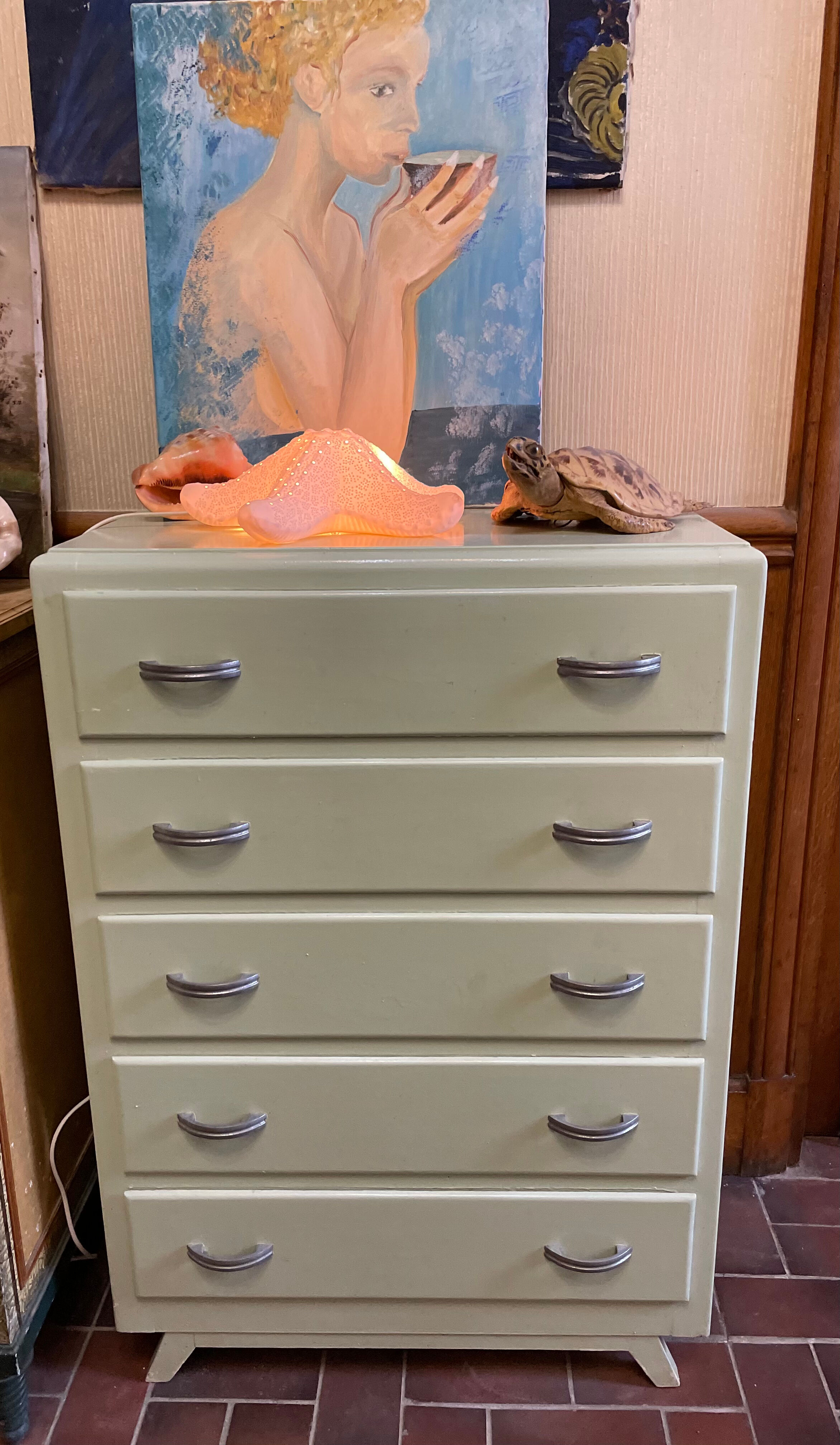 Porcelain wall lamp starfish design