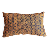 Navy blue and orange Kachin cushion cover (RIDA)