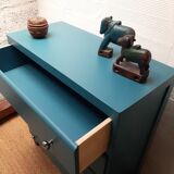 Vintage 30s dresser peacock blue