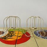 Paire de lampes en laiton vintage