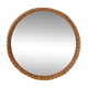 Miroir rond en osier rustique de Provence, milieu du siècle, fait à la main, France