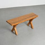 Assembly work, pine bench circa 1980