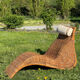 Rattan chaise longue
