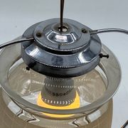 Art Deco chandelier / light fixture / pendant light, vintage, chrome