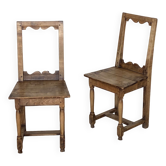 Pair of Lorraine chairs from the end of the 19th century