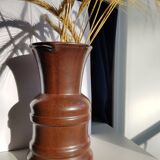 Vase en céramique numéroté brun du milieu du siècle d'Ueberlacken