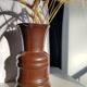 Vase en céramique numéroté brun du milieu du siècle d'Ueberlacken