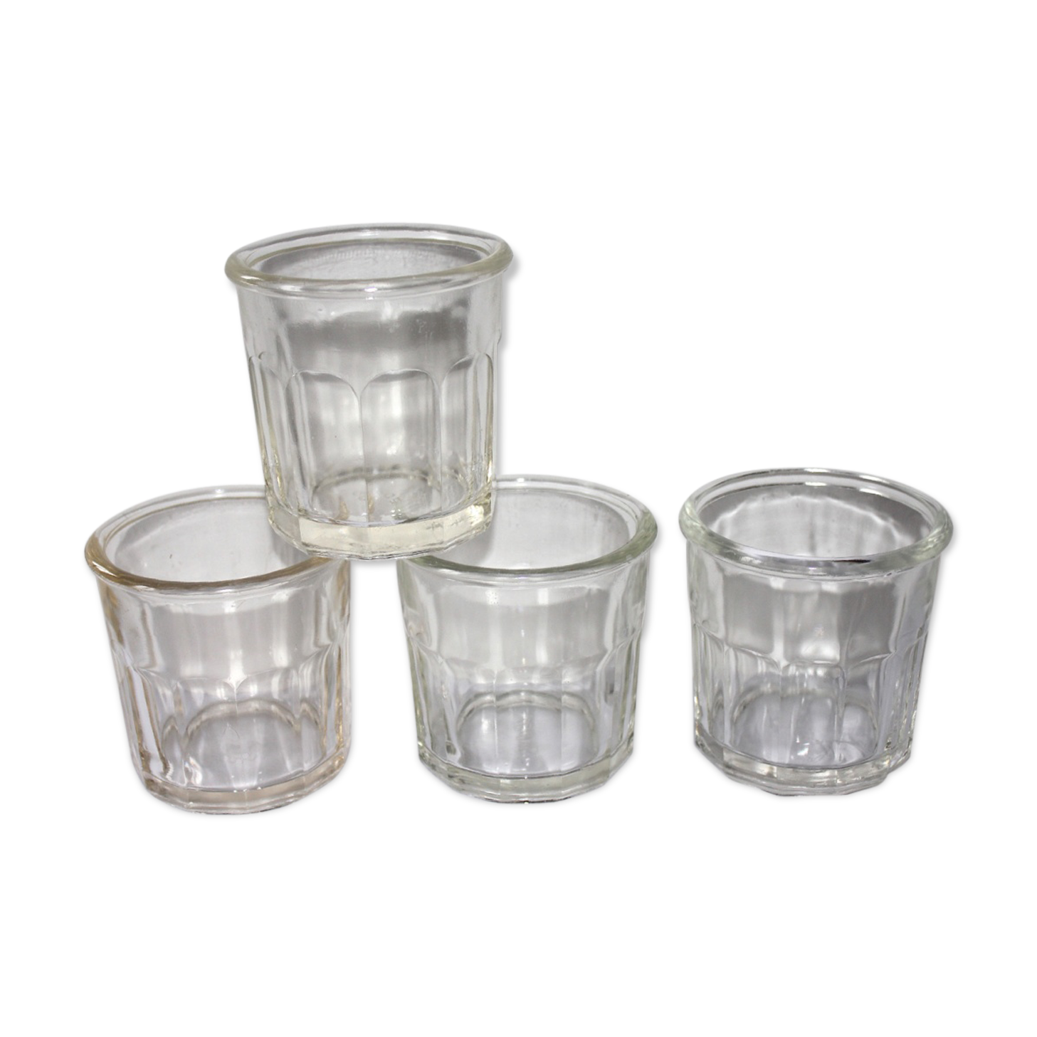 Ensemble de 4 pots à confiture anciens