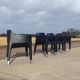 4 fauteuils noirs Plank Claudio Bellini Mon Ami