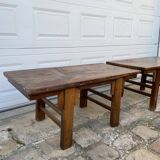 Tables basses jumelles en bois 1950