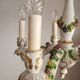 Handgeformt vergoldet vintage Porzellan Kronleuchter Capodimonte 1960er