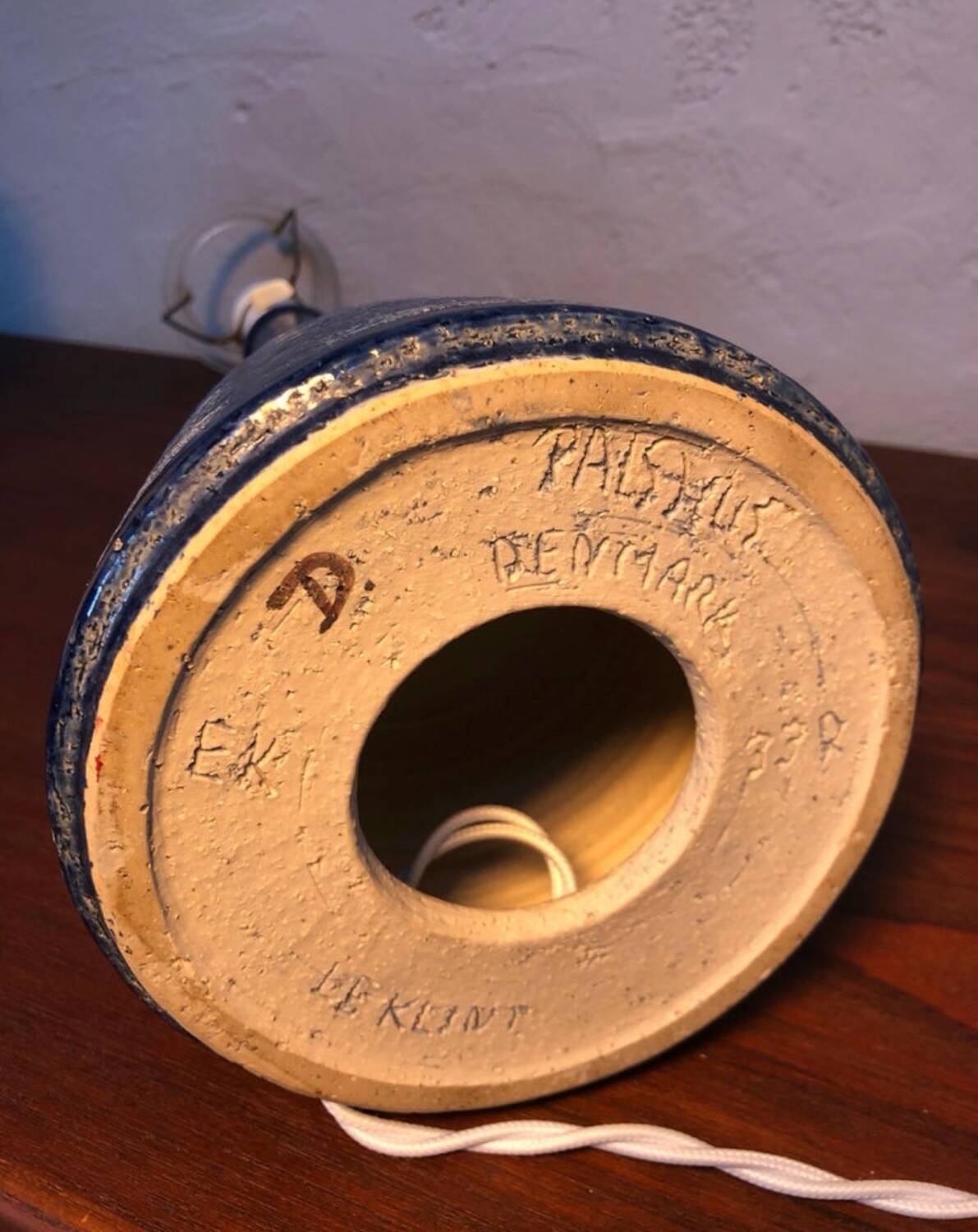 Vintage Pottery Table Lamp by Palshus for Le Klint of Denmark