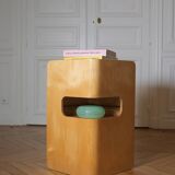 90s laminated wood folding storage unit