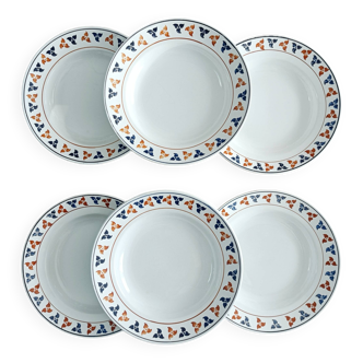 Lot de 6 assiettes creuses St-Amand