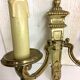 Pair of gold bronze wall light Louis XVI style