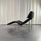 Skye Chaise Longue in Black Leather by Tord Björklund for Ikea, Sweden, 1980