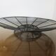 Modernist fruit basket, minimalist in black lacquered metal 1960