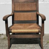 Pair of straw armchairs from the 1940s