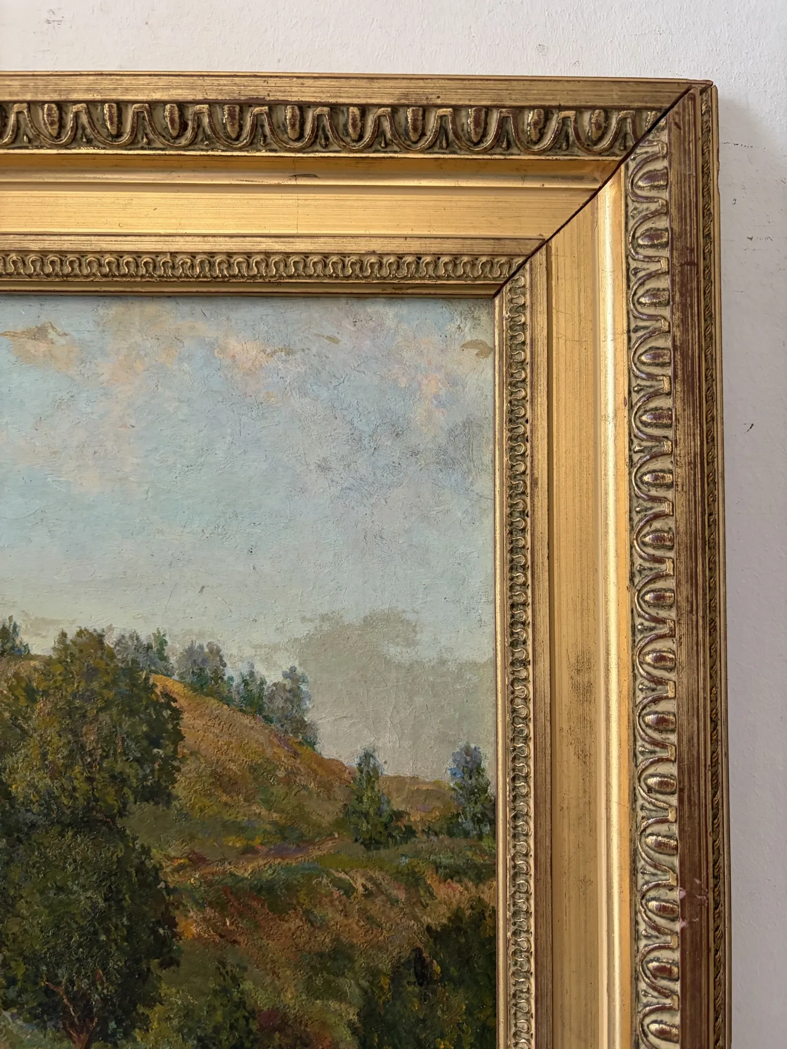 French landscape, oil on canvas signed Louis Garry 1915
