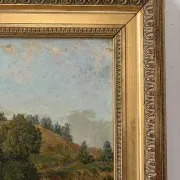 French landscape, oil on canvas signed Louis Garry 1915