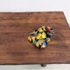 Brutalist farmhouse table in solid oak, 270 cm, 1920s.