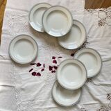 11 old porcelain soup plates from the Couleuvre factory