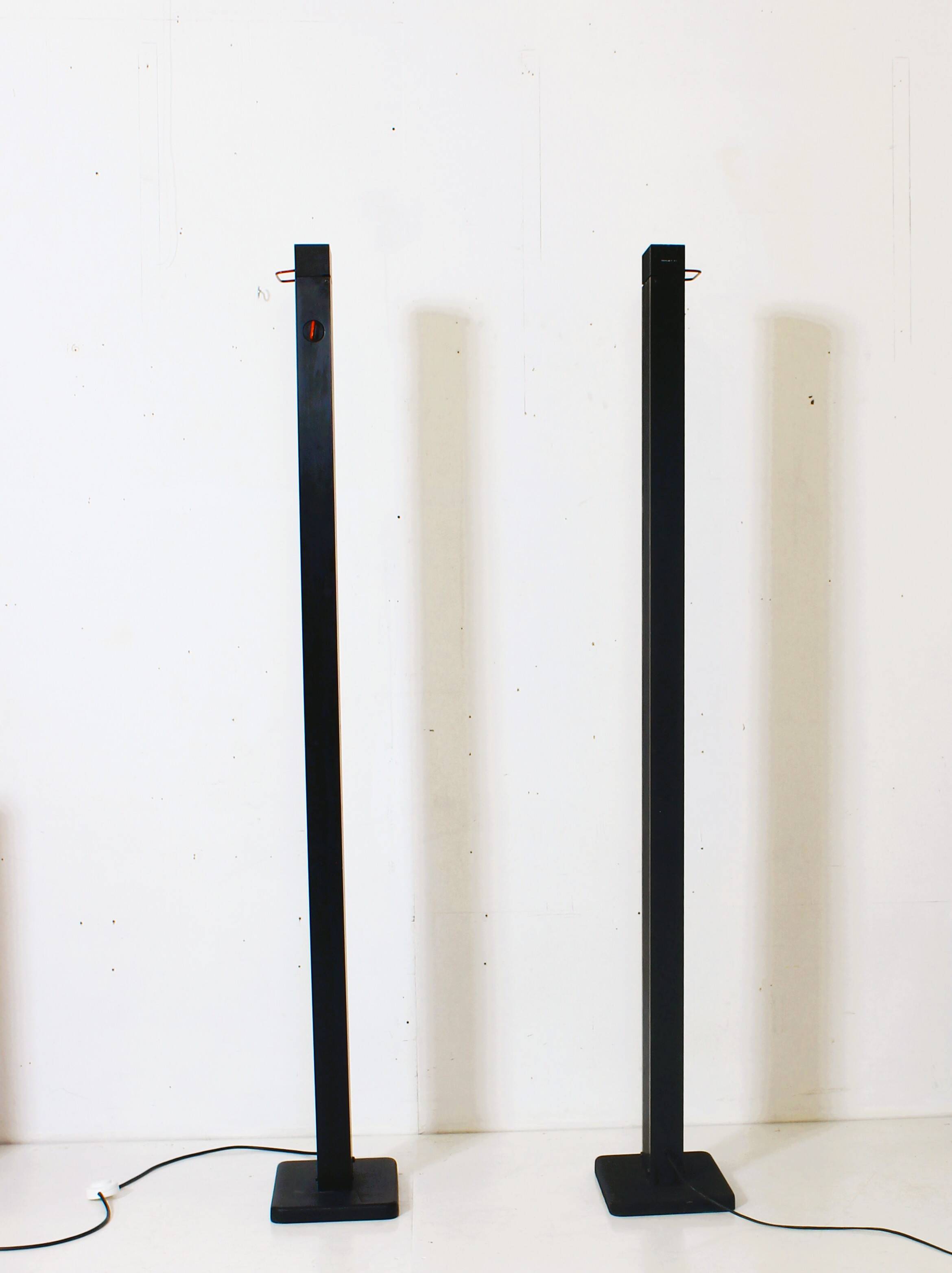 Pair of vintage Italian floor lamps "Zagar" by Silvio Carpani for Stil