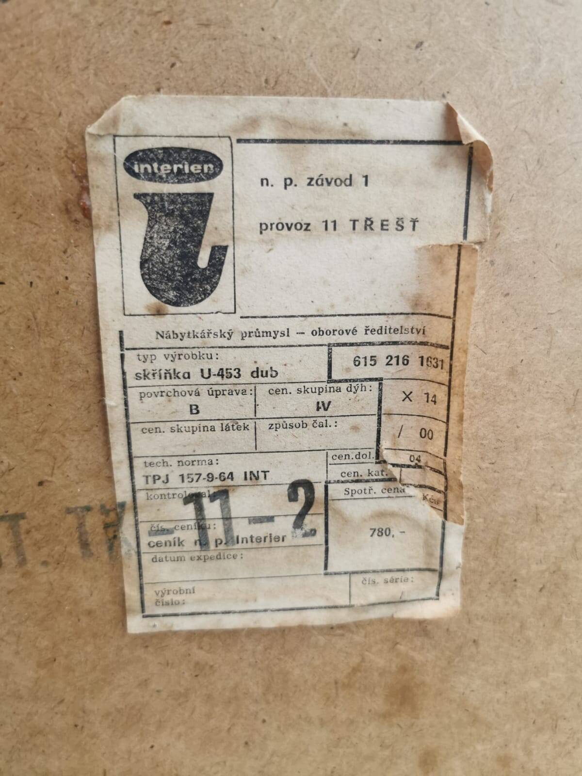 Sideboard by Jiri Jiroutek for Interior Prague, 1960s