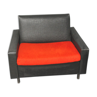 Fauteuil convertible lit vintage des années 60