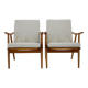Paire de fauteuils en hêtre, Tchécoslovaquie