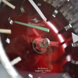 Tokyo Tokei 4 jewels vintage space age japan clock 1970 tulip foot