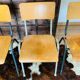 Lot de 4 chaises bois et métal