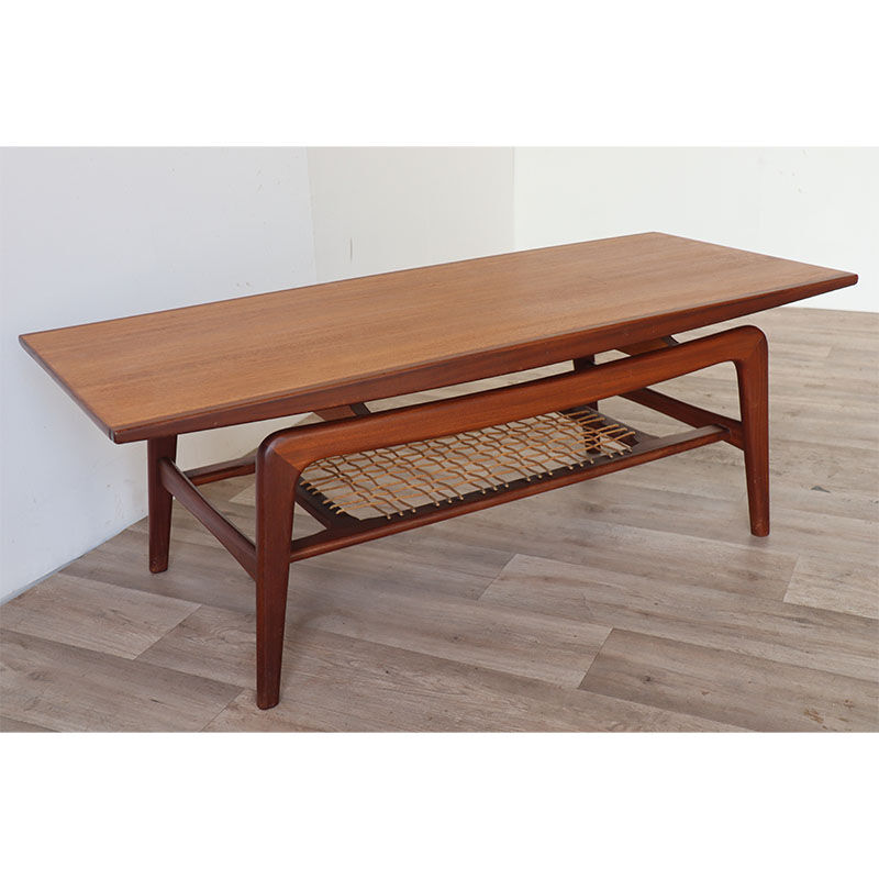 Scandinavian teak coffee table Samcom 1960 edition