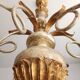 Antique gilded silver chandelier Florentine Rococo Louis XV Italy
