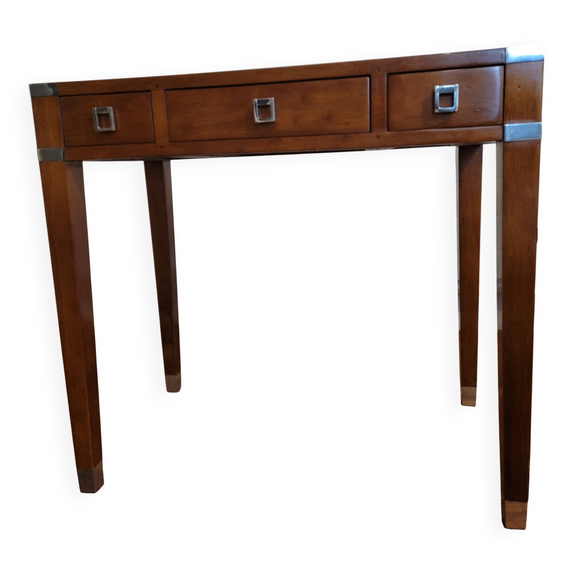 Small desk in solid wood and metal, Art Deco style
