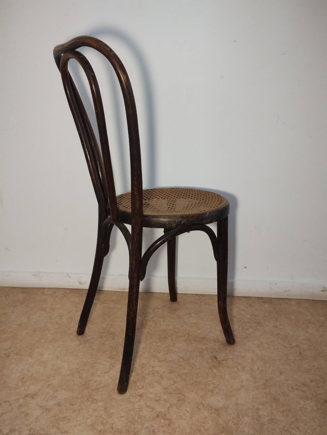 Caned bistro chair
