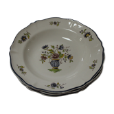 6 Saint-Amand Old Delft Hollow Plates