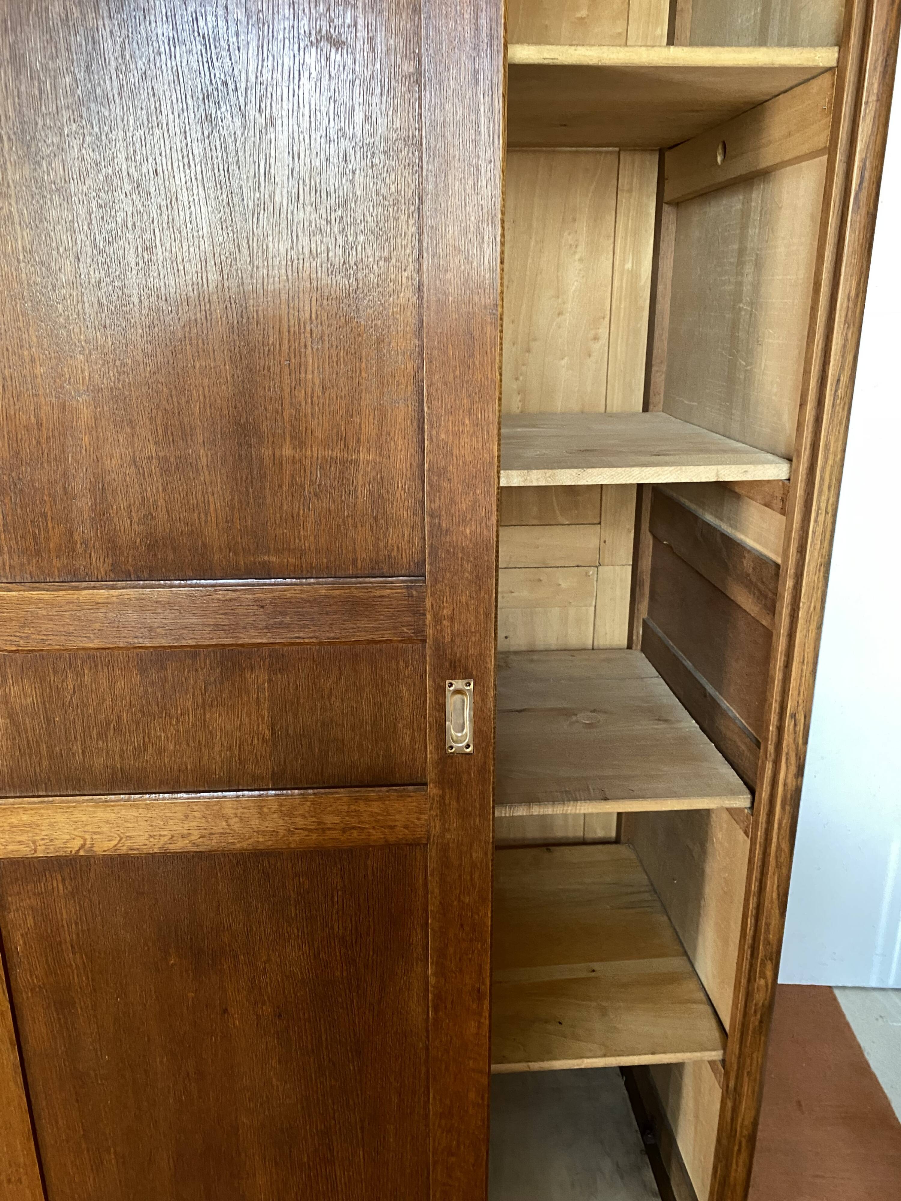Vintage Parisian wardrobe with sliding doors